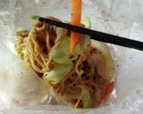 A picture of step 6 of Microwave Yakisoba with Cooking Bags.