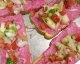 A picture of step 3 of Vegan Beetroot Dip with Toast.