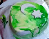 A picture of step 7 of Heart shape Marble cake Green & white.