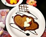 A picture of step 8 of Oatmeal Pancake with Fresh Cream and Beetroot Eggless.