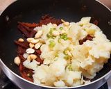 A picture of step 4 of Kolkatas famous beetroot chop.