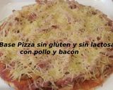 Foto del paso 11 de la receta: Base Pizza sin gluten y sin lactosa con pollo y bacon