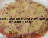 Foto del paso 11 de la receta: Base Pizza sin gluten y sin lactosa con pollo y bacon