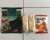 Hình bước làm 1 của món Rong biển cuộn nấm kim châm chiên giòn