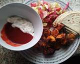 Grilled Chicken Kebabs, salad and wraps with dips recipe step 3 photo
