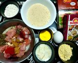A picture of step 1 of Tandoori Chicken Popcorn.