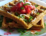 A picture of step 8 of Savoury Waffles Pudla Waffles.