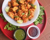 A picture of step 3 of Chicken Pakoray.