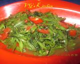A picture of step 5 of Water Spinach Sauteed with Dried Shrimp Paste (PONTIANAK).