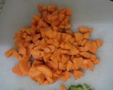 A picture of step 3 of Singaporean rice.