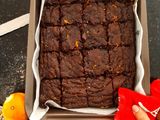 Orange ginger hazelnut brownies