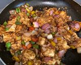 A picture of step 8 of Chilli paneer.