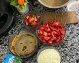 صورة لخطوة 1 من وصفة تشيز كيك الترامسيو بالفراولة و شكولاطة 🍫🍓