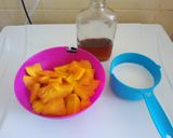 A picture of step 1 of Coconut Mango Smoothie.