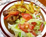 Pas rețetă Cotlet de porc Caprese și cartofi cu cașcaval la cuptor 4 fotografie