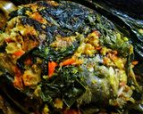 Foto langkah ke 8 dari resep Pepes: Ikan Woku Daun Ubi/Singkong (Pedas).