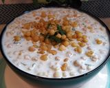 A picture of step 3 of Boondi Raita.