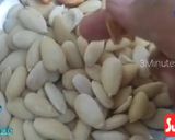 A picture of step 1 of Badam Halwa.