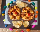 A picture of step 6 of Tandoori mayo veg waffles sandwich.
