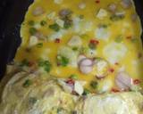 Omelette telur langkah memasak 3 foto