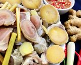 Hình bước làm 2 của món Pín Bò Hấp Gừng
