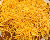 A picture of step 7 of Meatless Enchilada Pie.