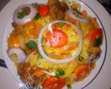 A picture of step 6 of Cous cous jollof.