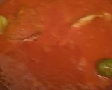 A picture of step 3 of White basmati rice and fresh tilapia fish stew and salad.