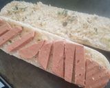 A picture of step 4 of Homemade,non mayonasse coleslaw! (in baguette).
