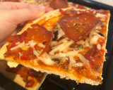 Foto del paso 9 de la receta: Pizza vegana de chorizo y champiñones