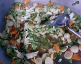 Foto langkah ke 5 dari resep Sayur : Cah Sayur Bakso Ikan.