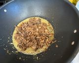 A picture of step 1 of Left Over Pork Adobo Fried Rice.