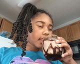 A picture of step 9 of Cookie frappuchino.