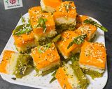 तिरंगा रवा ढोकला (Tiranga Rava Dhokla recipe in Hindi) रेसिपी चरण 11 फोटो