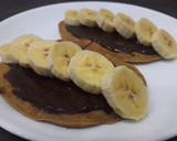 Foto del paso 6 de la receta: Tortitas de boniato y cacao con plátano y chocolate negro