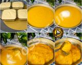 A picture of step 2 of No Bake Eggless No Gelatin No Agar agar Three Layer Mango Cheesecake.