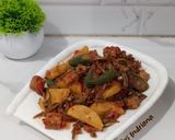 Foto langkah ke 4 dari resep Samba Buruak Buruak Khas Minang (Tempe Teri Terong Kentang).