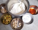 A picture of step 1 of Tiranga Shrikhand.