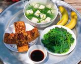 Hình bước làm 4 của món Canh Bông Hẹ Đậu Hũ (Món Chay)
