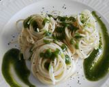 Foto del paso 3 de la receta Espaguetis con pesto de albahaca y anacardos