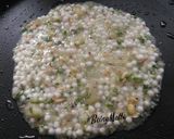 A picture of step 3 of Sabudana chilla.