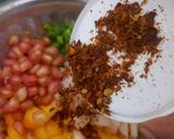A picture of step 2 of Kesar mango salsa.
