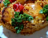 Pas rețetă Pui la cuptor cu garnitură de bulgur cu legume 4 fotografie