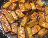 A picture of step 9 of Vegan General Tso’s Tofu.
