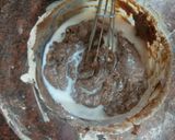 A picture of step 4 of Eggless chocholate temptation cake.