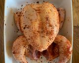 A picture of step 2 of Beer can Chicken on the Braai.