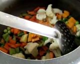 A picture of step 4 of Paneer Biryani in pressure cooker.