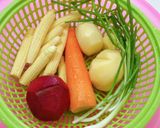 Hình bước làm 3 của món Nui gà rau củ