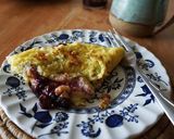 A picture of step 9 of Sweet omelette with gooseberry compote.