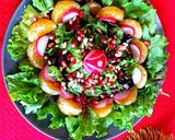 A picture of step 4 of Fresh seasonal salad with French dressing.